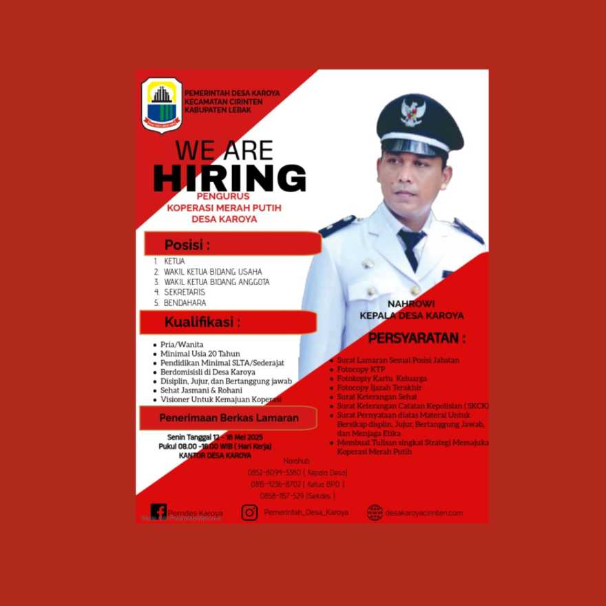 BERGABUNGLAH BERSAMA KOPERASI MERAH PUTIH SIAPA TAU KAMULAH KANDIDAT YANG TERPILIH